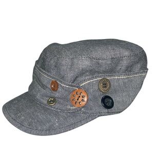 D&Y Elastafit Black and Gray Newsboy Style Cap